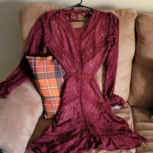 Gorgeous NWT wine lace dress